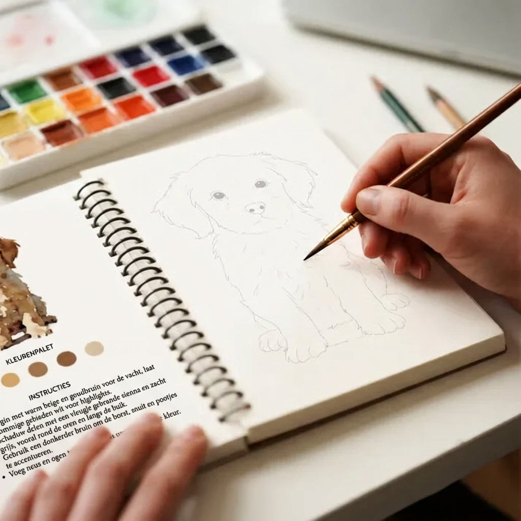 Complete set voor aquarelschilderen